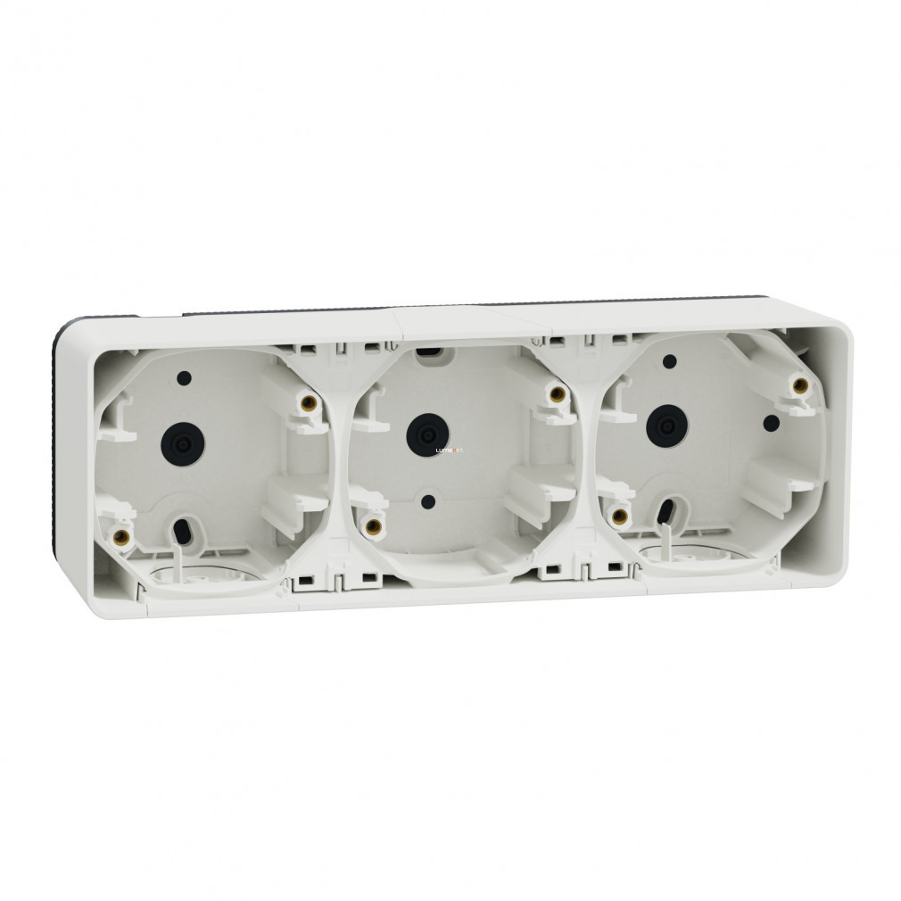 Schneider Mureva Styl cutie tripla de scoatere, orizontala, alb polar MUR39913