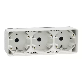   Schneider Electric Mureva Styl - MUR39913 - Cutie triplă de derivare, orizontală, alb polar