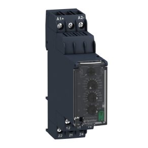   Relee de control Schneider Electric Harmony - RM22UB34 - releu de monitorizare a tensiunii cu întârziere la pornire și oprire, 2CO, 8A, 110…240VAC/DC, interval de măsurare: 80…300V