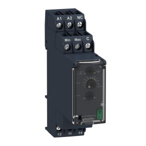   Relee de control Schneider Electric Harmony - RM22LG11MT - nivel lichid - releu de monitorizare, 1CO, 8A, 380…415VAC, interval de măsurare: 5…100kOhm, întârziere la pornire și oprire.