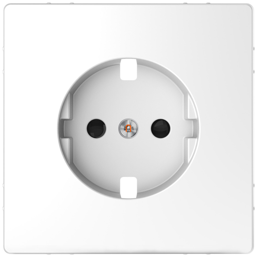 Schneider Merten 2P+F priză de conectare capac (GYV) cu grilaj de siguranță, D-Life, alb lotus MTN2330-6035