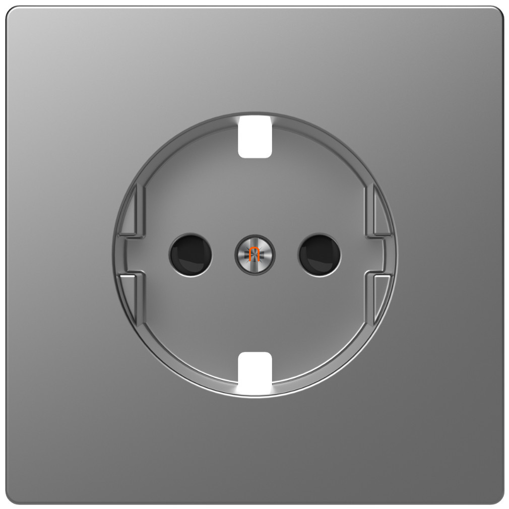 Schneider Merten 2P+F capac pentru priză, D-Life, oțel MTN2330-6036
