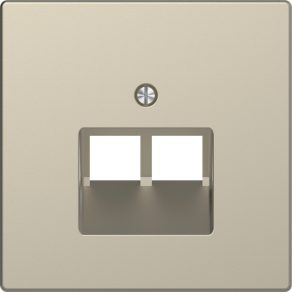   Schneider Electric Merten System Design - MTN4522-6033 - Placă de acoperire, pentru priză 2xRJ45, unghiulară, System-D, Sahara