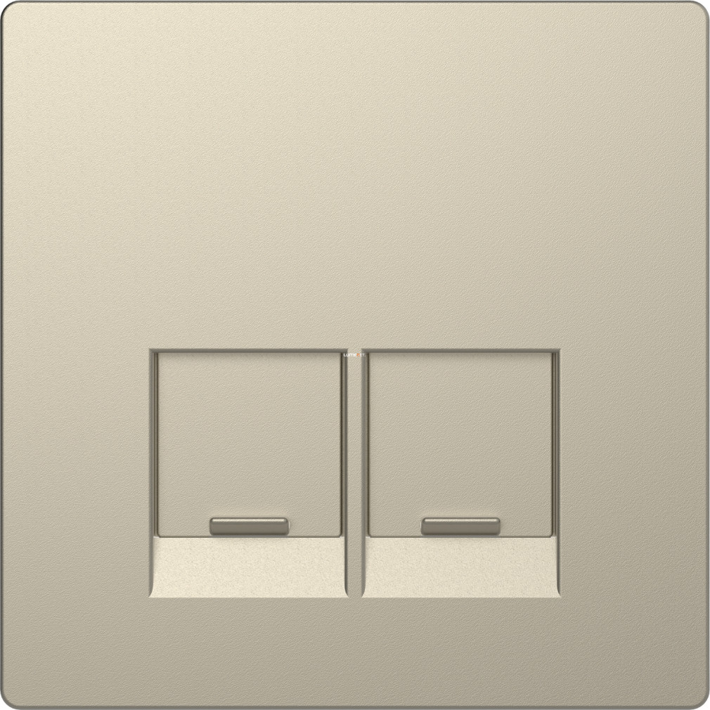 Schneider Merten fedlap, 2xRJ45 aljzathoz, szahara (System Design)