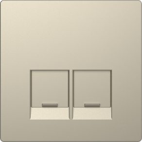   Schneider Electric Merten System Design - MTN4572-6033 - Placă de acoperire, pentru priză 2xRJ45, System-D, Sahara