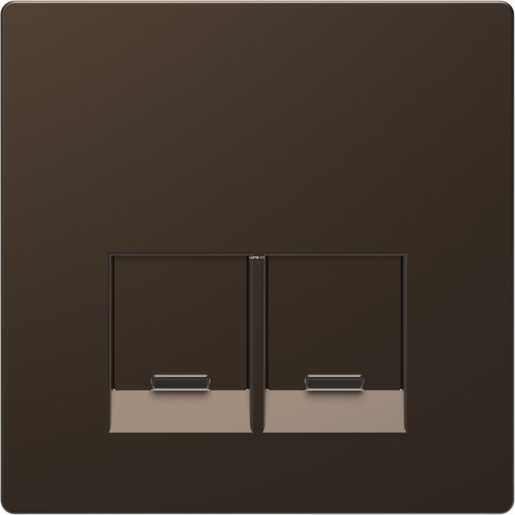 Schneider Merten fedlap, 2xRJ45 aljzathoz, mokka (System Design)