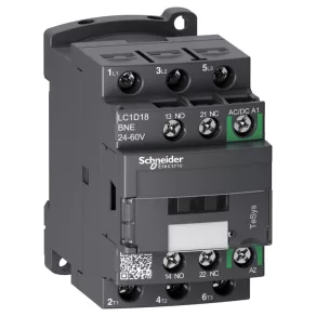   Schneider Electric TeSys D - LC1D18BNE - Contactor D GREEN - 3P 440 V 18 A 24 V c.a.