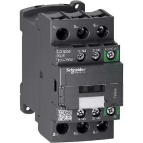   Schneider Electric TeSys D - LC1D38KUE - Contactor D GREEN - 3P 440 V 38 A 200 V c.a.