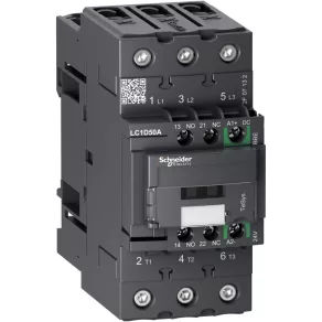   Schneider Electric TeSys D - LC1D50ABBE - Contactor D VERDE - 3P 440V 50A 24VDC