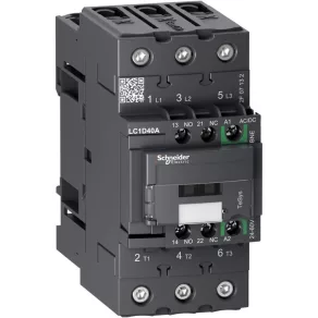   Schneider Electric TeSys D - LC1D40ABNE - Contactor D GREEN - 3P 440 V 40 A 24 V c.a.