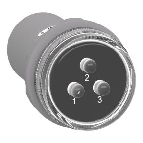   Schneider Electric Harmony XB5 - XB5EV57K4 - lampă indicatoare de tensiune de fază LED din plastic, Ø22, roșu - galben - verde, 400 V c.a.
