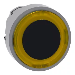   Schneider Electric Harmony XB4 - ZB4BW983 - buton metalic iluminat, Ø22, retur, margine iluminată galben