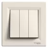 Schneider Electric Asfora - EPH2100123 - Întrerupător triplu, bej