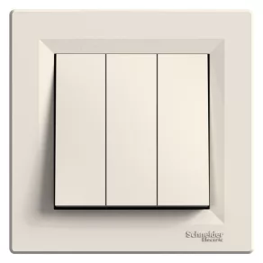   Schneider Electric Asfora - EPH2100123 - Comutator triplu, bej
