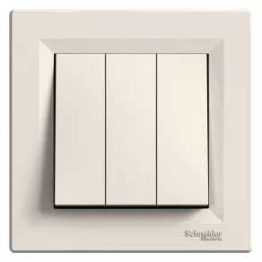   Schneider Electric Asfora - EPH2100123 - Întrerupător triplu, bej