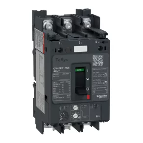   Schneider Electric TeSys - GV4PE115N6 - Protector termic-magnetic pentru motor GV4PE, 115 A, 50 kA, cu prindere cu șurub și clemă