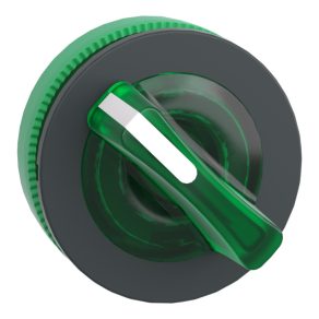   Schneider Electric Harmony XB5 - ZB5FK1233 - comutator selector iluminat din plastic, montat încastrat, Ø30, 2 poziții, verde