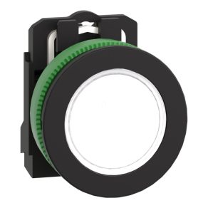   Schneider Electric Harmony XB5 - XB5FVB1 - indicator luminos LED complet din plastic, montat încastrat, Ø30, 24 V c.a./c.c., alb