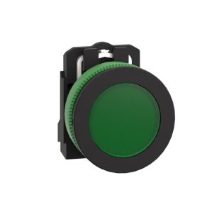   Schneider Electric Harmony XB5 - XB5FVM3 - indicator luminos LED complet din plastic, montat încastrat, Ø30, 230 V c.a., verde