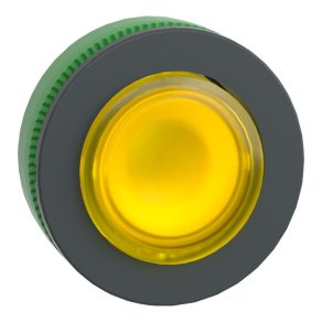   Schneider Electric Harmony XB5 - ZB5FH83 - buton iluminat din plastic pentru montare încastrată, Ø30, ridicat, galben, push-push