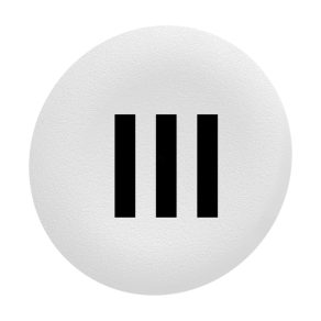   Schneider Electric Harmony XB5 - ZBAF137 - Capac pentru buton apăsat încastrat Ø30, alb, „III”