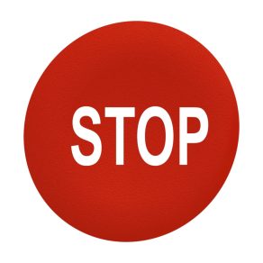   Schneider Electric Harmony XB5 - ZBAF434 - Capac pentru buton apăsat încastrat Ø30, roșu, „STOP”