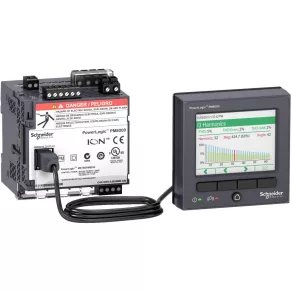   Seria Schneider Electric PM8000 - METSEPM8214 - Analizor de rețea PM8210, montare pe șină DIN, cu afișaj 24 V c.c.