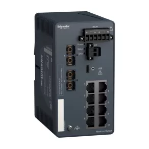  Schneider Electric ConneXium - Ethernet - MCSESM103F2CS1 - Comutator Modicon, men. 8TX/2FX-SM