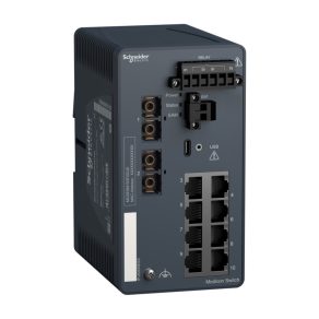   Schneider Electric ConneXium - Ethernet - MCSESM103F2CU0 - Comutator Modicon, TCP/IP, gestionabil, 8TX/2FX, multimod