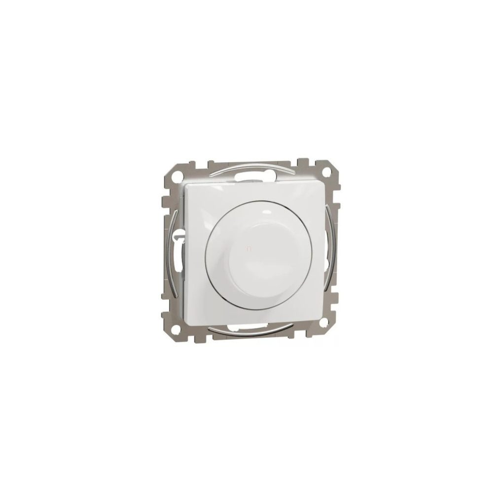 Schneider Electric Sedna Wiser regulator universal de intensitate luminoasă cu buton rotativ LED, finisaj RAL9003, suprafață lucioasă, control Zigbee, pentru montare încastrată – SDD111382