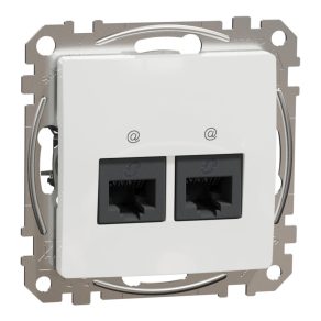   Schneider Electric Sedna Design & Elements - SDD111452 - Priză 2xRJ45 Cat5e UTP, albă