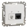 Schneider Electric Sedna Design & Elements - SDD111468 - Priză combinată RJ11/RJ45 Cat6 UTP, albă