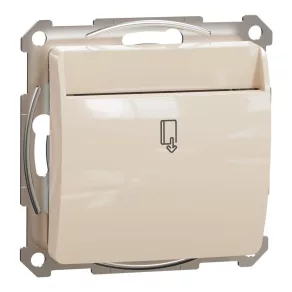   Schneider Electric Sedna Design & Elements - SDD112121E - Întrerupător cu placă cu temporizare, racordare cu șuruburi, 8 A, bej