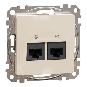   Schneider Electric Sedna Design & Elements - SDD112452 - 2xRJ45 Cat5e UTP priză, bej