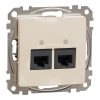 Schneider Electric Sedna Design & Elements - SDD112462 - Priză 2xRJ45 Cat6 UTP, bej