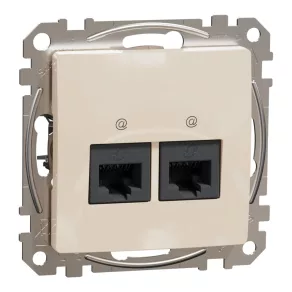   Schneider Electric Sedna Design & Elements - SDD112462 - 2 prize RJ45 Cat6 UTP, bej