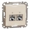 Schneider Electric Sedna Design & Elements - SDD112462S - Priză 2xRJ45 Cat6 STP, bej