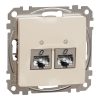 Schneider Electric Sedna Design & Elements - SDD112467S - Priză 2xRJ45 Cat6A STP, bej