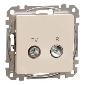   Schneider Electric Sedna Design & Elements - SDD112474R - Priză TV/R, de trecere, 7 dB, bej