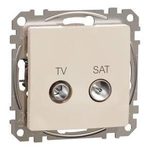   Schneider Electric Sedna Design & Elements - SDD112474S - Priză TV/SAT, de trecere, 7 dB, bej