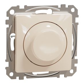   Schneider Electric Sedna Design & Elements - SDD112502 - Dimmer LED, universal, 5-200 VA, poate fi conectat la un întrerupător, bej