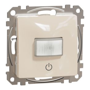   Schneider Electric Sedna Design & Elements - SDD112504 - Senzor de mișcare, cu buton, 160°, 10A, bej