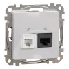 Schneider Electric Sedna Design & Elements - SDD113468 - Priză combinată RJ11/RJ45 Cat6 UTP, din aluminiu