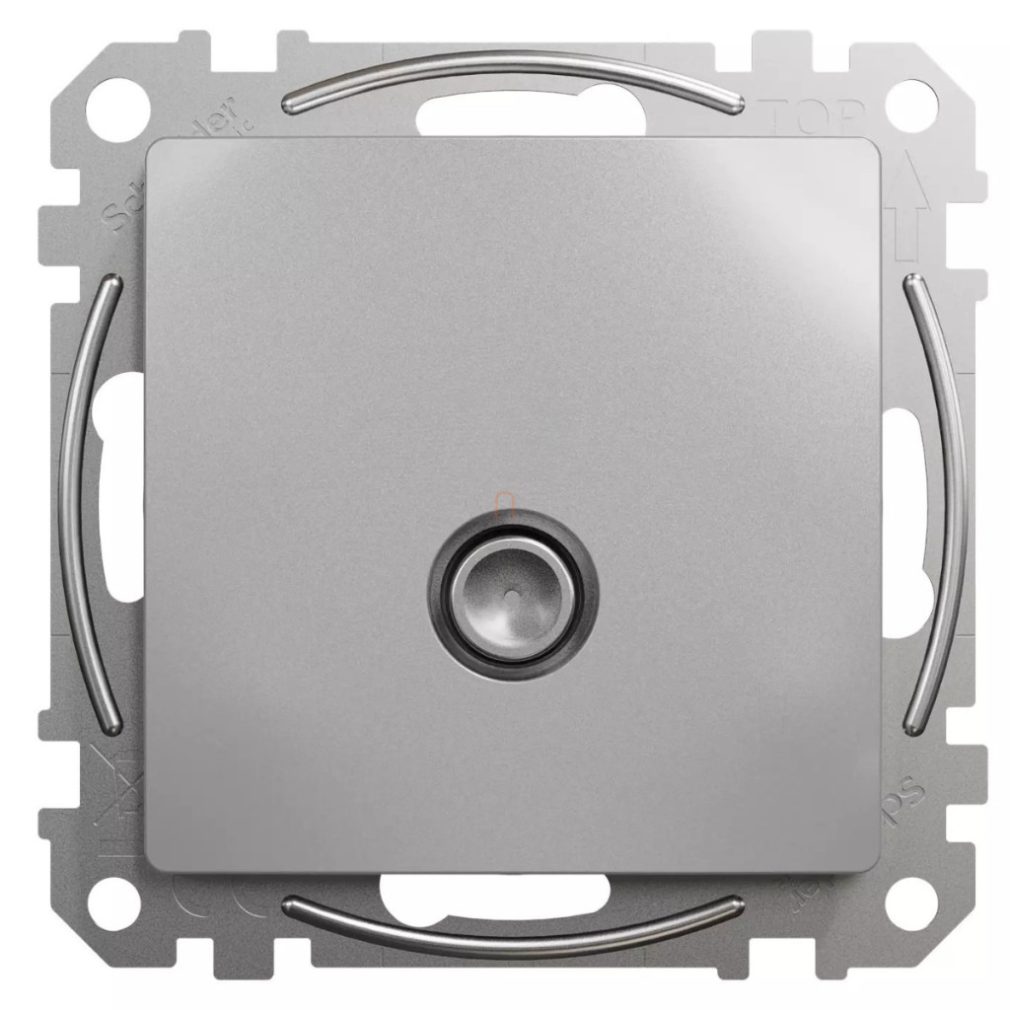 Electric Sedna TV suport terminal, culoare aluminiu, atenuare 4 dB, conector IEC tată, pentru montare încastrată, rezistent la raze UV SDD113471