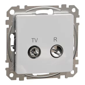   Schneider Electric Sedna Design & Elements - SDD113474R - Priză TV/R, de trecere, 7 dB, aluminiu