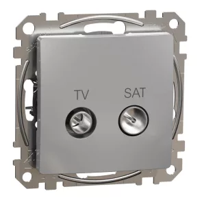   Schneider Electric Sedna Design & Elements - SDD113474S - Priză TV/SAT, de trecere, 7 dB, aluminiu