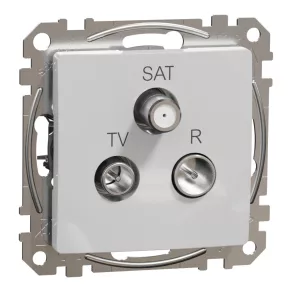   Schneider Electric Sedna Design & Elements - SDD113484 - Priză TV/R/SAT, de trecere, 7 dB, aluminiu