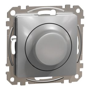   Schneider Electric Sedna Design & Elements - SDD113502 - Dimmer LED, universal, 5-200 VA, conectabil la întrerupător, aluminiu