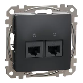   Schneider Electric Sedna Design & Elements - SDD114452 - 2 prize RJ45 Cat5e UTP, antracit