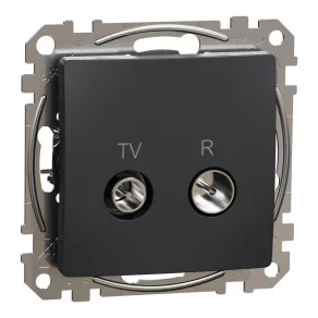   Schneider Electric Sedna Design & Elements - SDD114474R - Priză TV/R, de trecere, 7 dB, antracit